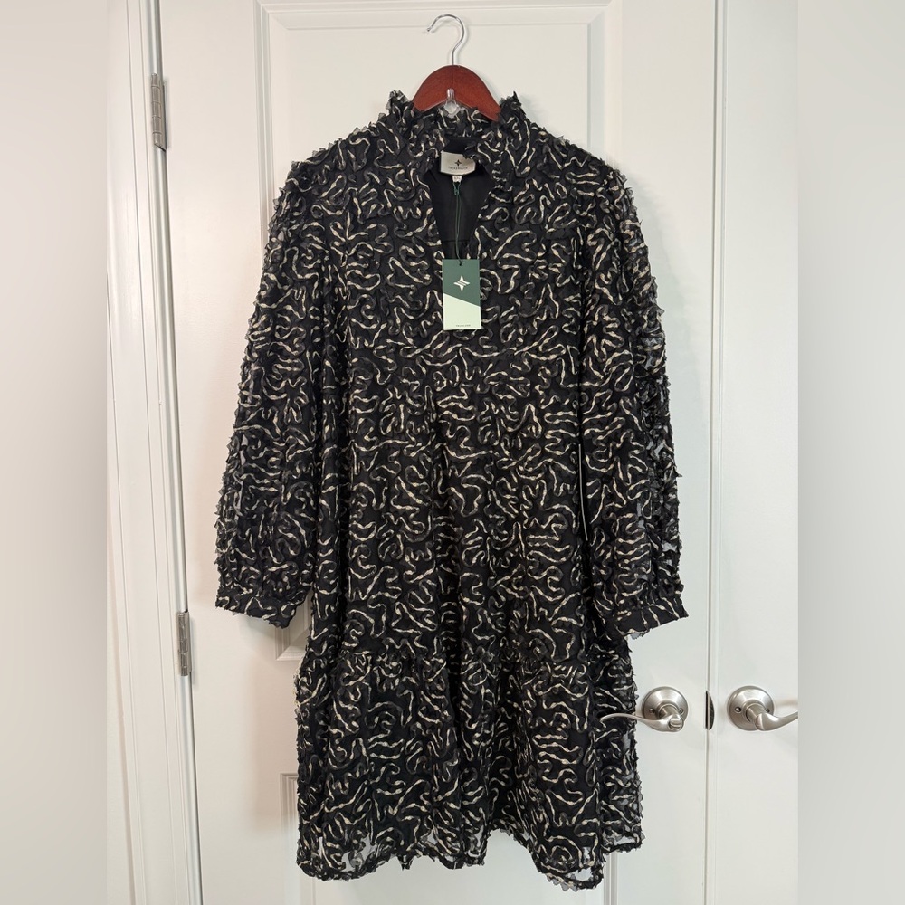 Tuckernuck Black and Gold Long Sleeve Dress. Never worn. Tags intact.